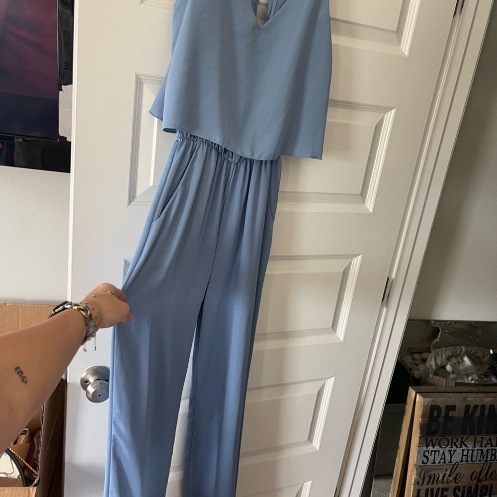 Elegant Blue Women's Jumpsuit